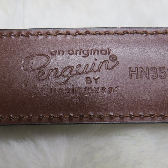 Penguin brown leather belt HN35150 - Picture 2 of 7